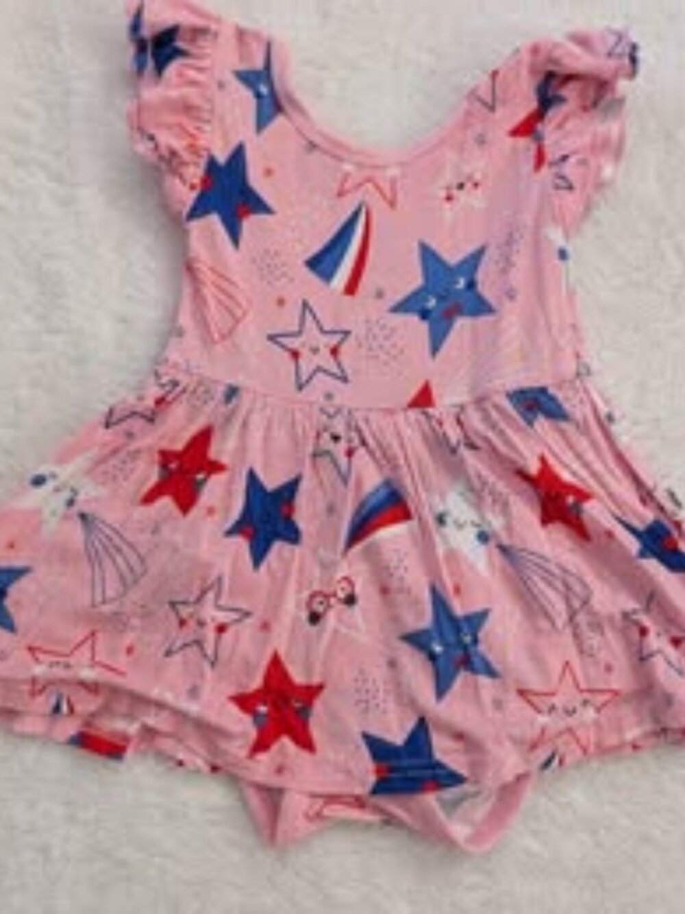Little Sleepies Twirl Dress with Body Suit - Stars and Stripes